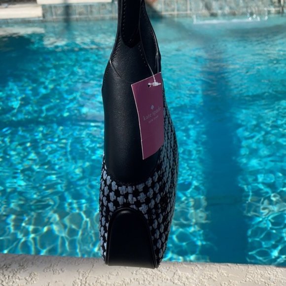 Kate Spade Crossbody Tweed Fabric Blue Multi - Picture 6 of 15